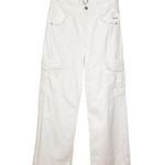AGOLDE NWT Free People Minka High Rise Wide Leg Cargo Jeans Milkshake White 24 Photo 3