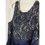 Unknown Brand Navy Blue/Champagne Evening Gown, Lace Top, Polyester/spandex, 14 Blue Photo 1