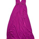 NWOT Lulus Women's XS Heavenly Hues Magenta Maxi Dress Formal V Photo 2