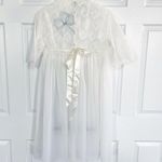 Eyeful by the Flaums Vintage White Peignoir Sheer Robe with Bow Detail Photo 0