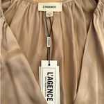 L'Agence  V Neck Blouse Kaili Size M Beige Photo 1