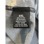 CURE Black Daisy Floral Print Tie Neck Top Short Sleeve Women Plus Size 3XL NWT Photo 8