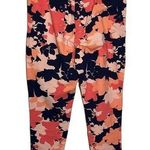 Roaman's Bright Multicolored Floral Slacks Pants Elastic Waistband Size 1X Photo 0