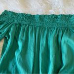 Free People green off shoulder smocked blouse bell sleeve top spirit blouse Photo 7