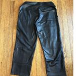 Joie Women’s  Faux Leather Crop Pants-Black-Size L Photo 5