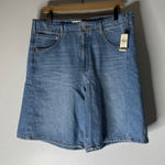 Pilcro NWT  Wide Leg Bermuda Jean Shorts I Seam 9.5” Size 32 Photo 0