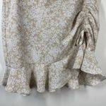 By Together Skirt Women S Tan White Ditsy Floral Ruffle Tie Detail Cottage Prep Photo 2