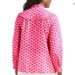 Vineyard Vines Vineyard‎ Vines Pink & White Shell Print Cotton Button-Up Long Sleeve Shirt Sz S Photo 1