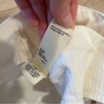 We The Free  People White Denim Distressed Button Fly Raw Hem Skirt Size 28 Photo 3