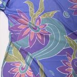 VTG'80s Bill Tice Swim Cover Maxi Side Slit Mumu Gown Sheer Geometric Petite Sm Size undefined Photo 10