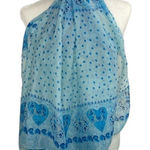 Source Unknown Scarf Rectangular Sheer Blue with heart prints Photo 0