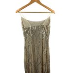 Women’s Fore Sequin Champagne Long Dress Size M Size M Photo 3