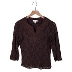 Coldwater Creek Vintage Y2K Lace Top Size Small Chocolate Brown Fairy Grunge Photo 10