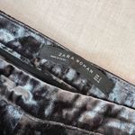 ZARA Gray Side Zip Crushed Velvet High Waisted Wide Leg Pants Size Small Photo 7