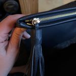 GiGi New York Stella Fold Over Leather‎ Python Snake Embossed Clutch Blue Photo 7