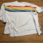 American Eagle Colored Stripe Long Sleeve Knit Sweater Oversize Size Xs/S Photo 2