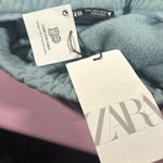 ZARA Women’s Fleece Drawstring Midi Skirt Sage Green Size Large NEW Photo 14