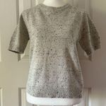 Common Threads Women's Short Sleeve Knit Sweater Top Speckled Ivory Size PS NWT Photo 0