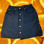 Vintage Femme Fatale Denim‎ Mini Skirt Size 11/12 Blue Photo 0