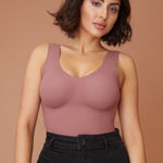 Knix NWT Evolution Tank in Sweet Fig Pink Mauve Shaping Tank Built in Bra Large Tan Photo 0