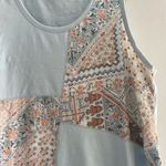 Doe & Rae blue patchwork sleeveless top size small Photo 3