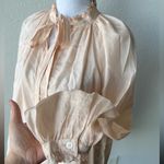 Elizabeth and James  silk romantic Button-Up silk Blouse Photo 3