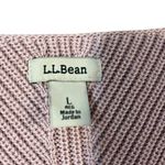L.L.Bean Cotton Knit Pink V Neck Sweater Long Tunic Ribbed Womens Large Photo 2