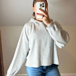 Aerie : Gray Soft Ribbed Hoodie Photo 0