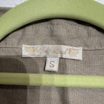 Gold Hawk Light Taupe Linen Short Sleeve Shirt Sz S NWT Tan Photo 4