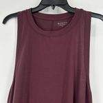 Athleta Essence Relaxed High Low Hem Tank Top Burgundy Racerback Size S Photo 2