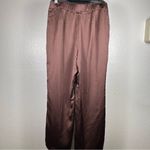Nic+Zoe  Wide Leg Satin Pants in Rich Brown Photo 1