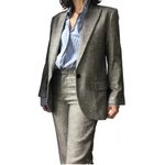 Zadig & Voltaire  Gray Pant Pistol Silver Rhinestone Wool Slim Boot 36 Photo 1