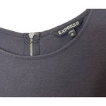 EXPRESS Women's T-Shirt Dress Long Sleeve Fit & Flare Stretch Crewneck Gray XS Photo 5