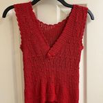 Talbots Vintage 80’s spring red knit reversible sweater vest petite Photo 5