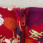 Vintage 90s Esprit Graphic Floral Print Mini Shift Dress Scoop Neck Red Womens 8 Photo 6