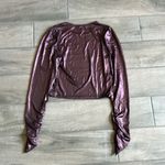 AQUA  metallic long sleeve top Photo 3