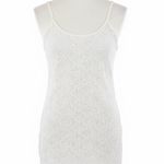 Victoria's Secret  White Floral Lace Chemise Sheer Slip Dress Mini M 90s Vintage‎ Photo 0