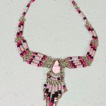 Silver Pink Granite Gemstone Crystal Beaded Anklet Ankle Bracelet Jewelry 💖✨ Photo 0