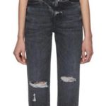 SLVRLAKE Black Distressed High Rise Beatnik Slim Leg Jeans Size 28 Photo 1