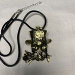 Skull Necklace Pink Top Hat Rose Pendant Gothic Halloween Costume Jewelry New Pink Photo 2