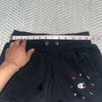 Champion  Women’s Black Cotton Reverse Weave Sweat Shorts Logo Embroidered Sz Xs Photo 3