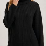 GRACE LILLY Ava Turtle Neck Sweater Dress Black Size Medium/Large Photo 1