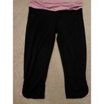 ❤️ Free Spirit Crop Leggings with Pink Waistband Black Size L Photo 3