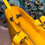 Dooney & Bourke  Bright Yellow Patent Leather Tote Bag Photo 4