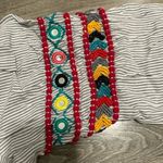 NWOT America and Beyond Grey and White Striped Boho Dress with Fringes Photo 1