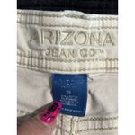 Arizona Jeans Arizona Khaki Beige Short Size 13 Pockets Zip Mid Rise Distressed Summer Photo 4