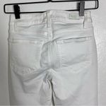 Paige Crisp White Distressed Skinny Jeans Photo 7