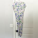 Prabal Gurung Brushstroke Floral Twist Midi Dress Purple Size 6 Photo 6