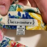 Lucca Couture  | Floral print button down open back top size medium Photo 2