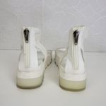 MIA Women's Ellyson Sandals 6.5 White Leather Casual Ankle Strap Flat Back Zip Photo 4